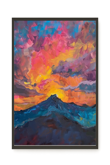 Burning Horizon Canvas Wall Art