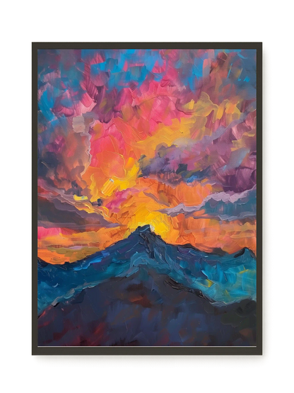 Burning Horizon Canvas Wall Art