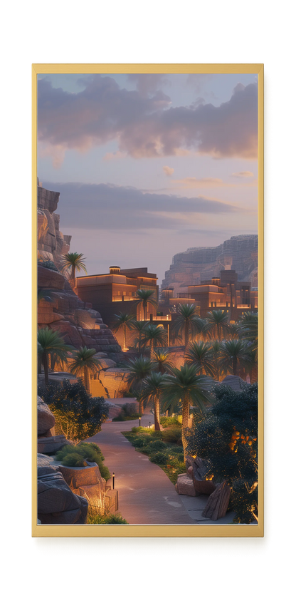 Lit Valley Canvas Print