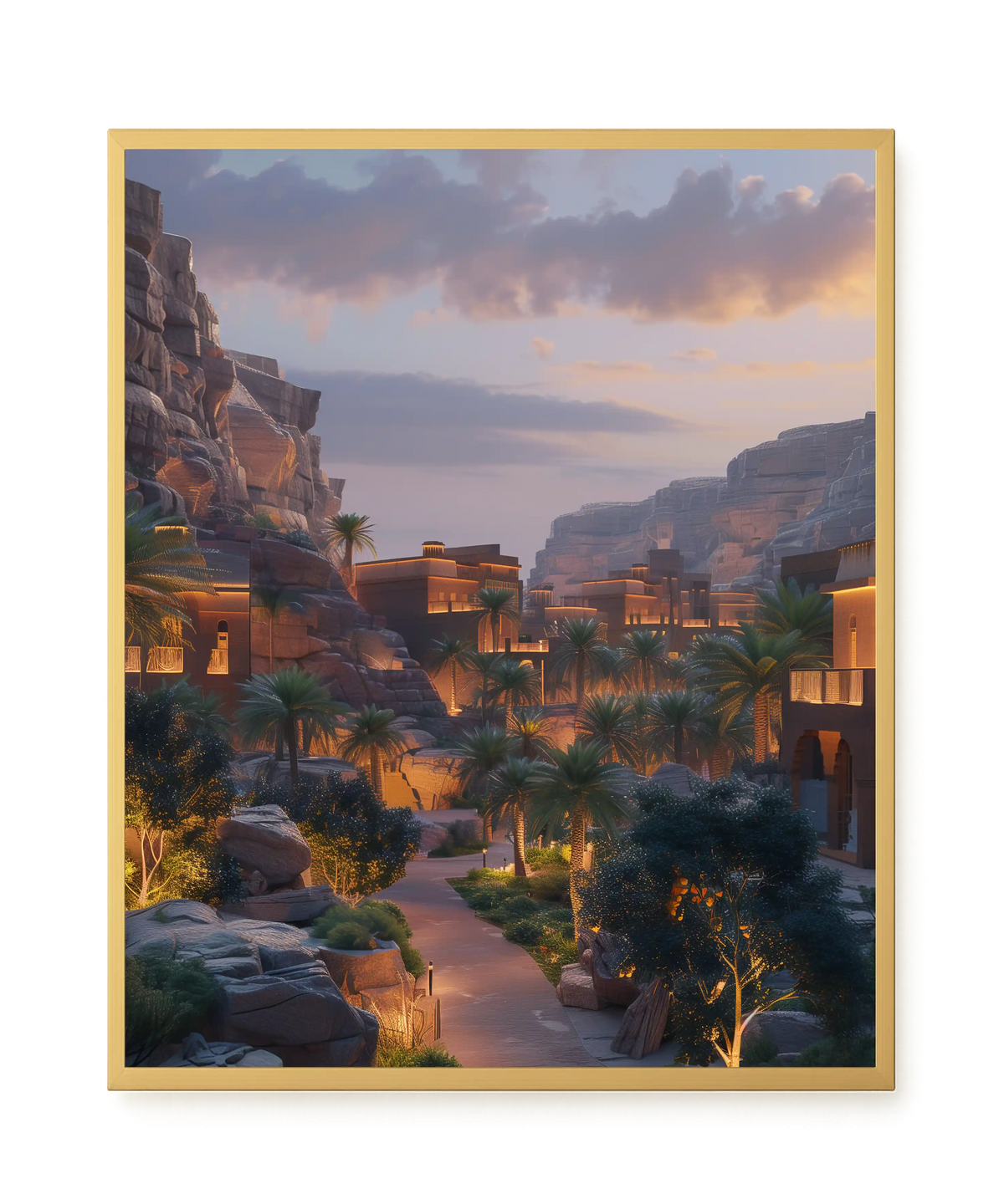 Lit Valley Canvas Print
