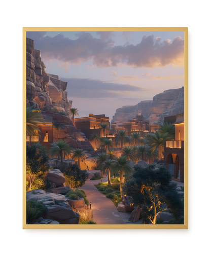 Lit Valley Canvas Print