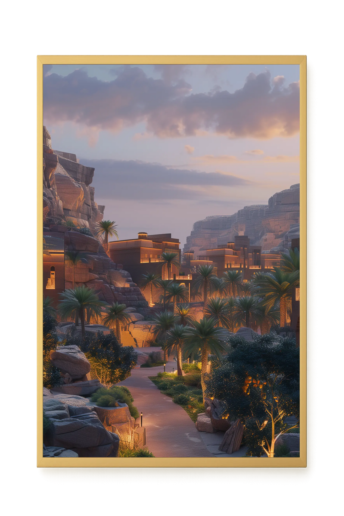 Lit Valley Canvas Print