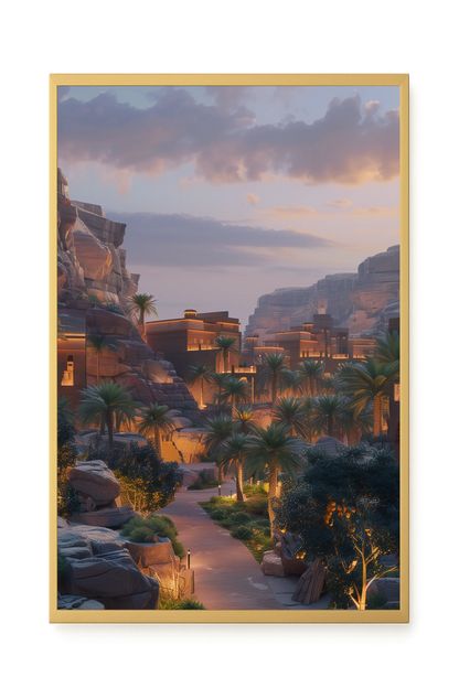 Lit Valley Canvas Print
