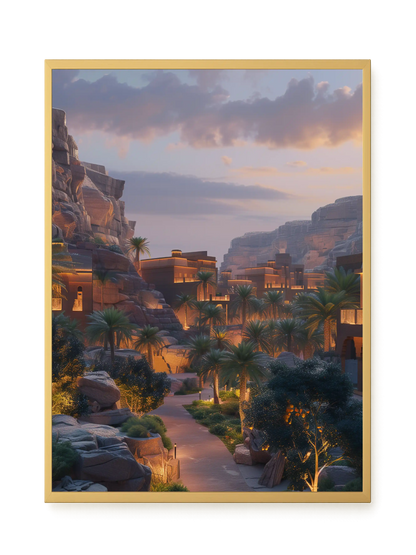 Lit Valley Canvas Print