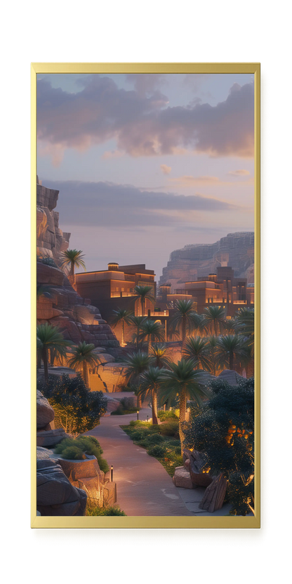 Lit Valley Canvas Print