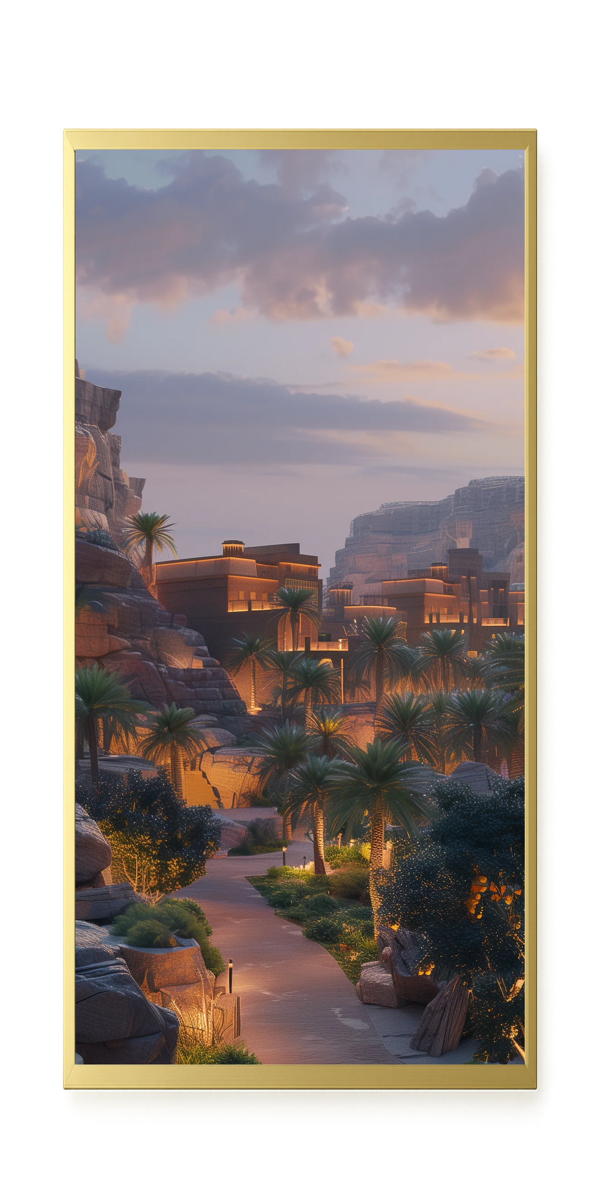 Lit Valley Canvas Print
