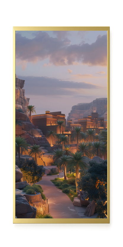 Lit Valley Canvas Print