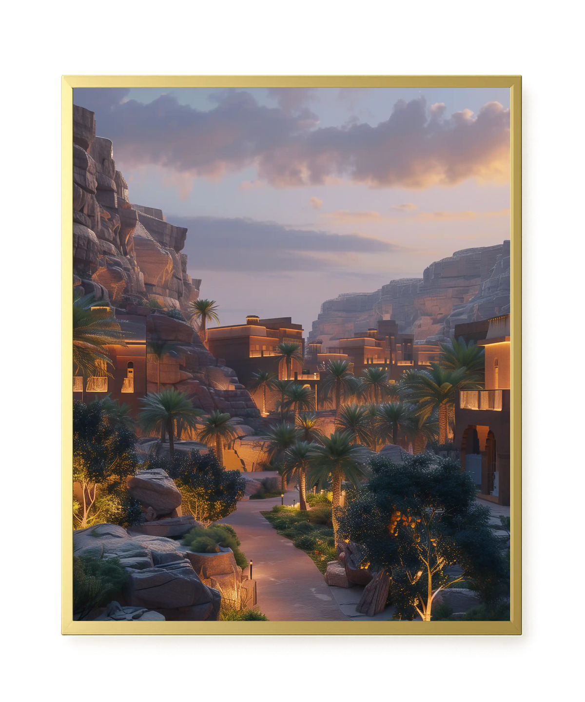 Lit Valley Canvas Print