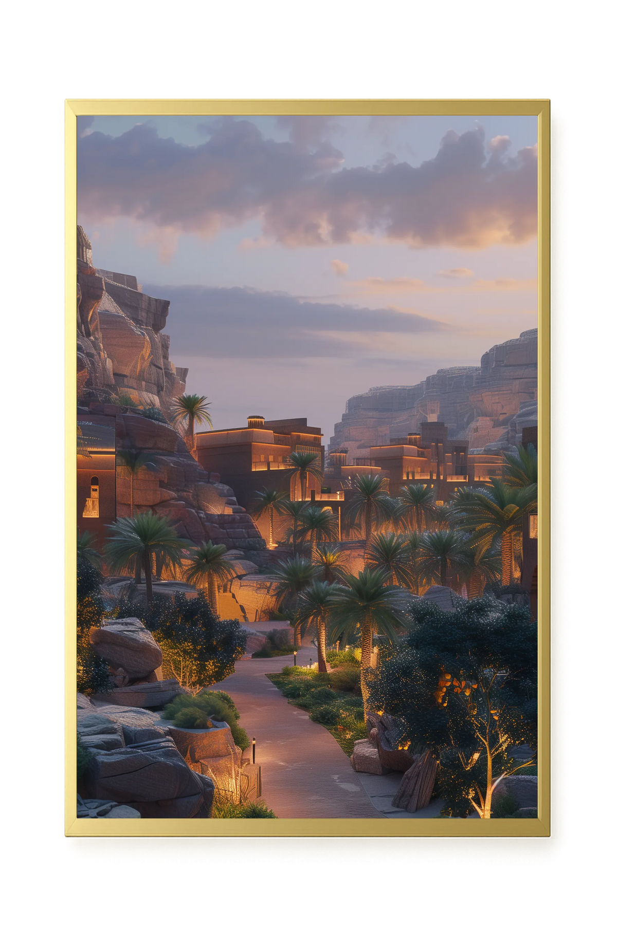 Lit Valley Canvas Print