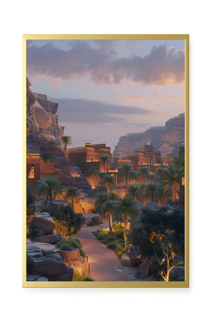 Lit Valley Canvas Print