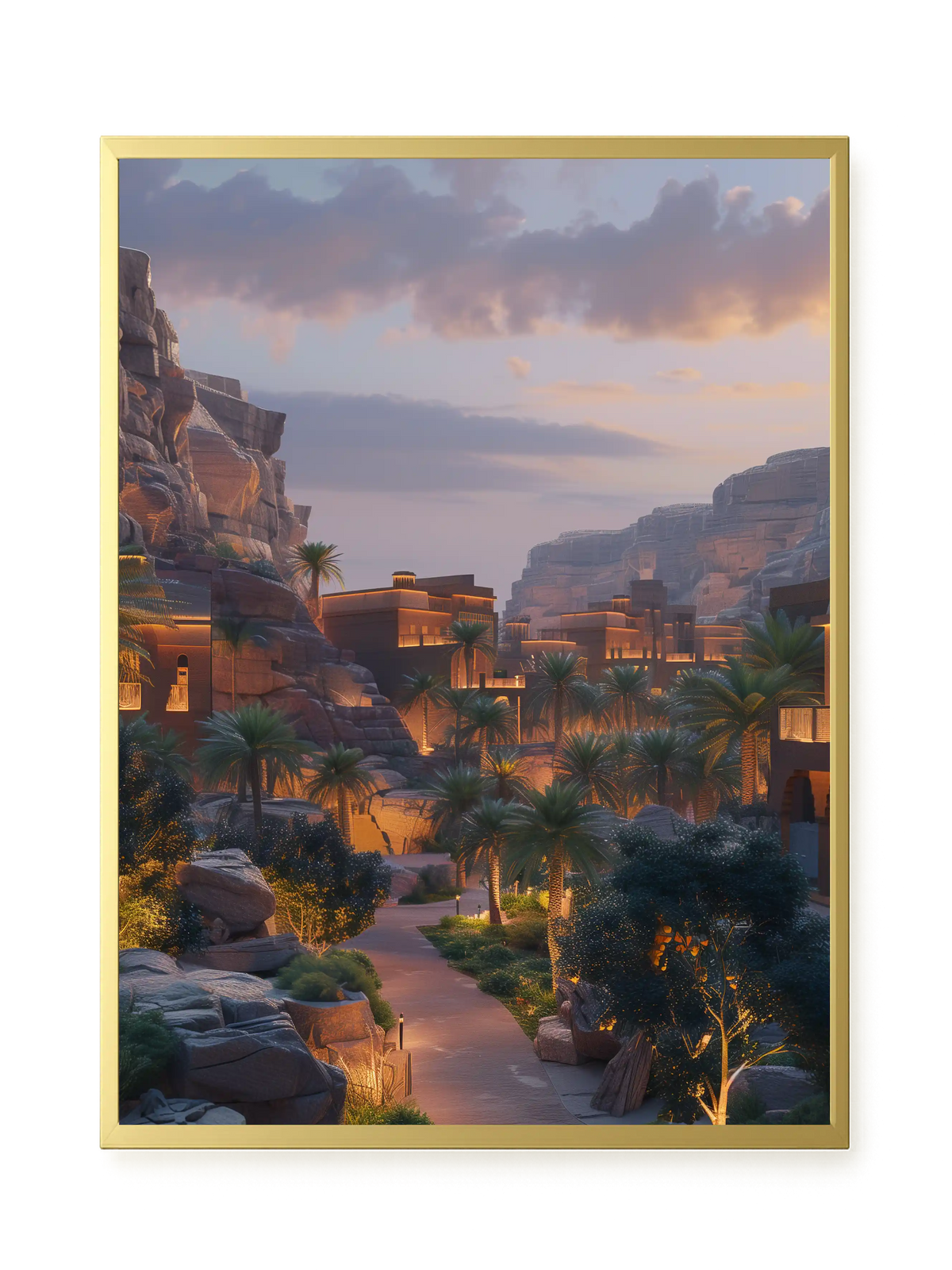 Lit Valley Canvas Print