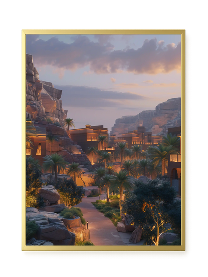 Lit Valley Canvas Print