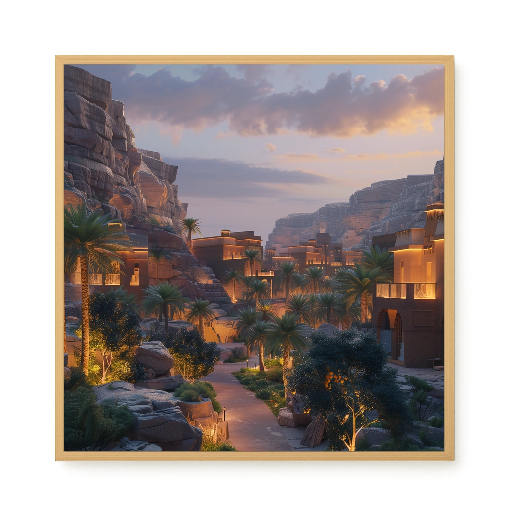 Lit Valley Canvas Print