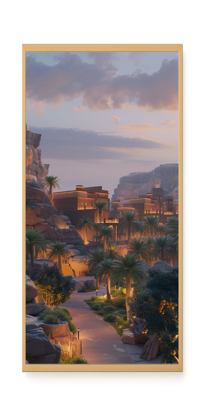 Lit Valley Canvas Print