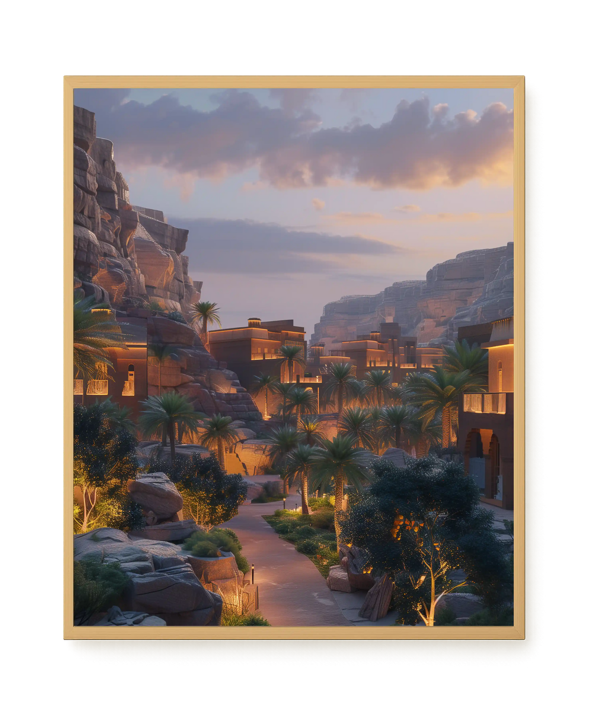 Lit Valley Canvas Print