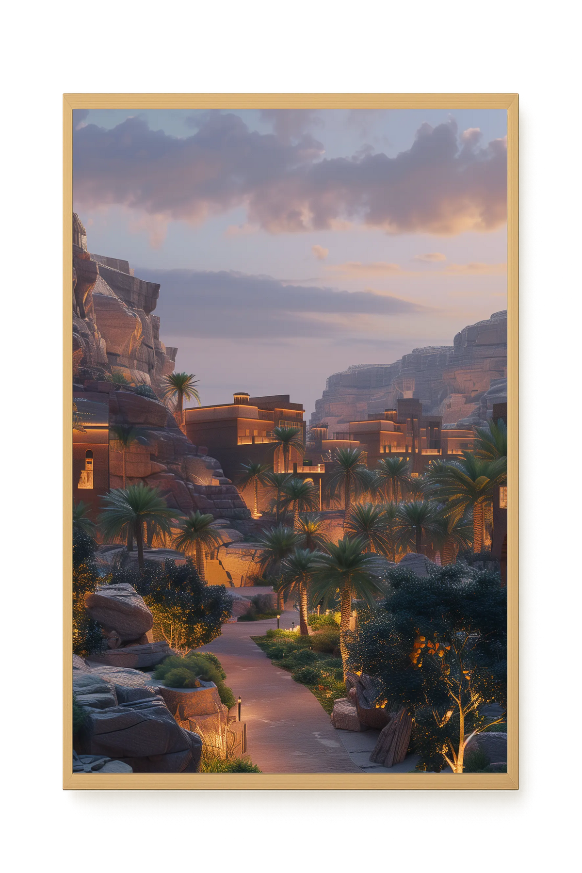 Lit Valley Canvas Print