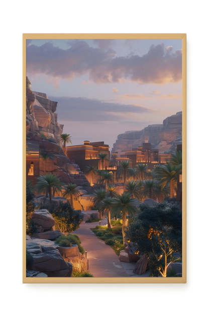 Lit Valley Canvas Print