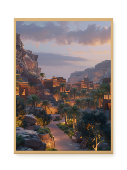 Lit Valley Canvas Print