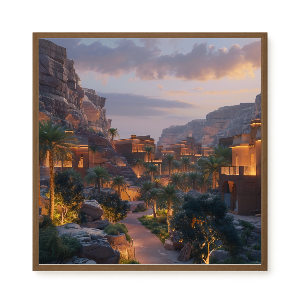 Lit Valley Canvas Print
