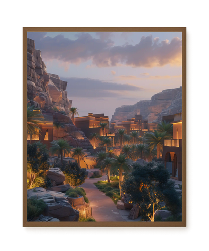 Lit Valley Canvas Print