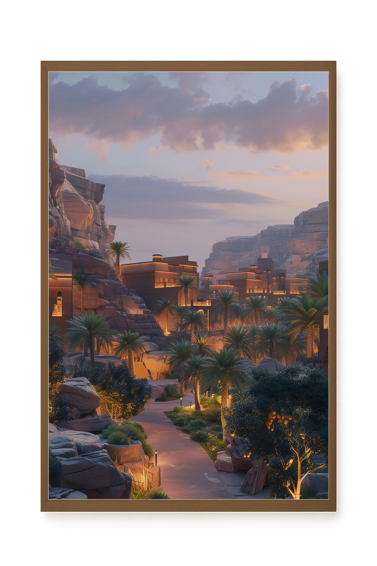 Lit Valley Canvas Print