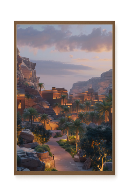 Lit Valley Canvas Print