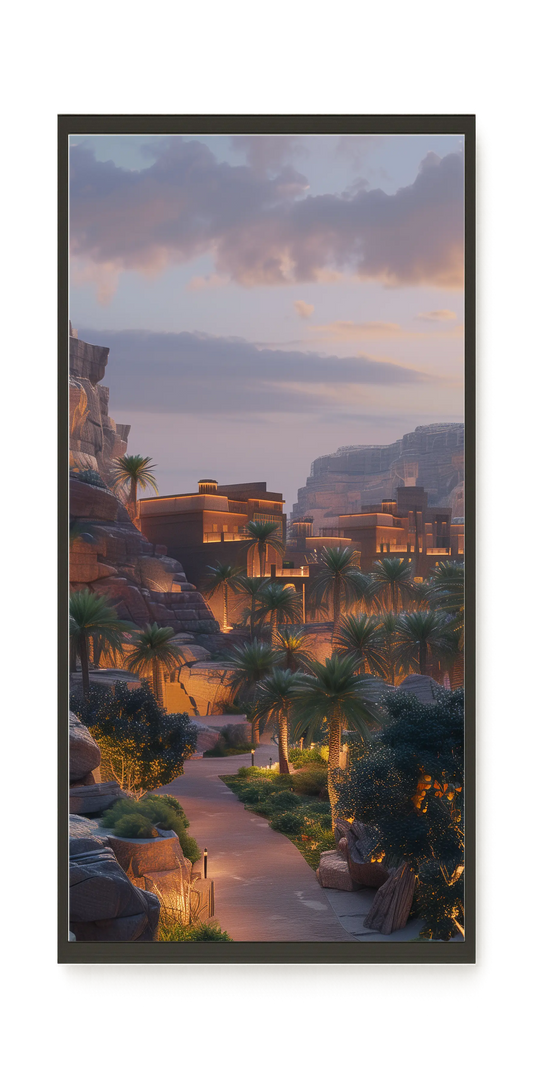Lit Valley Canvas Print