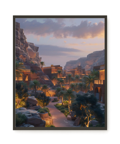 Lit Valley Canvas Print