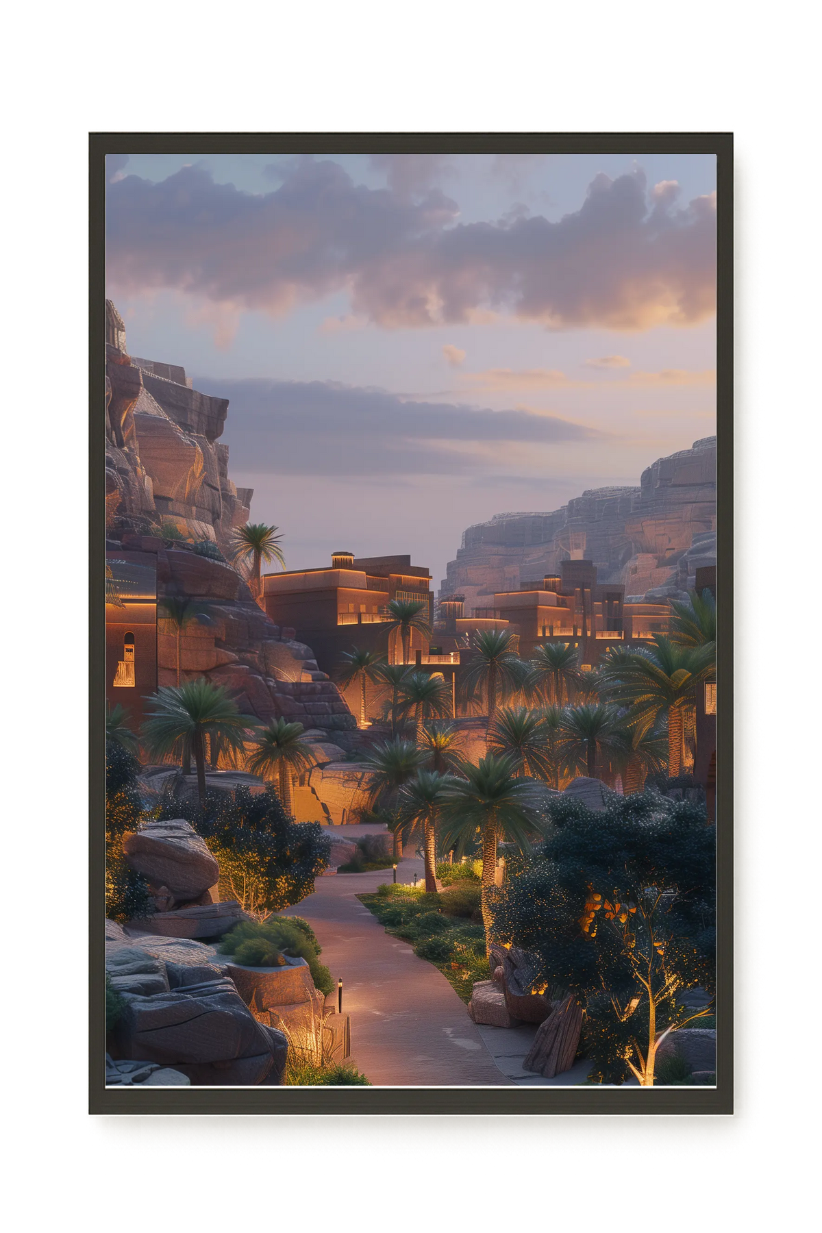 Lit Valley Canvas Print