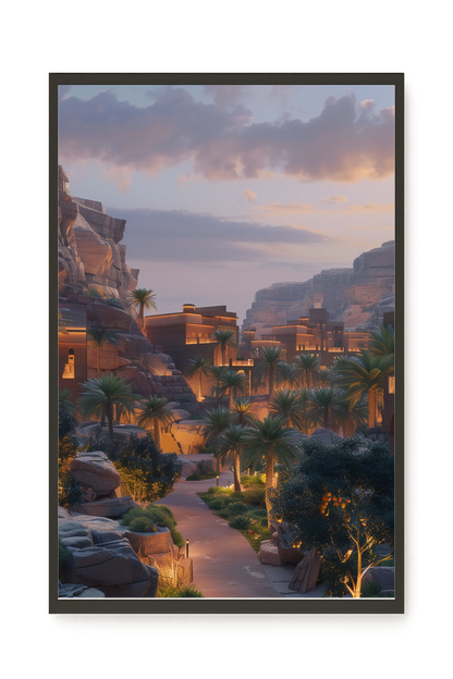 Lit Valley Canvas Print