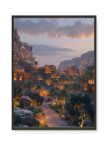 Lit Valley Canvas Print