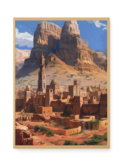 Mountain City Canvas Wall Art