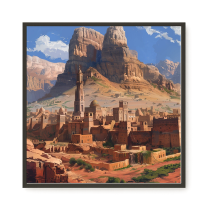 Mountain City Canvas Wall Art