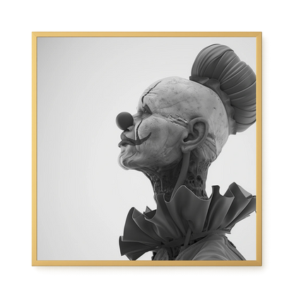 Aged Clown Canvas Wall Art