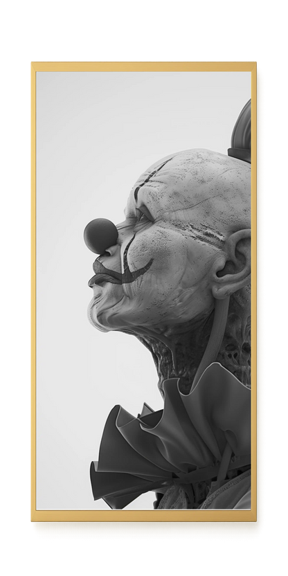 Aged Clown Canvas Wall Art