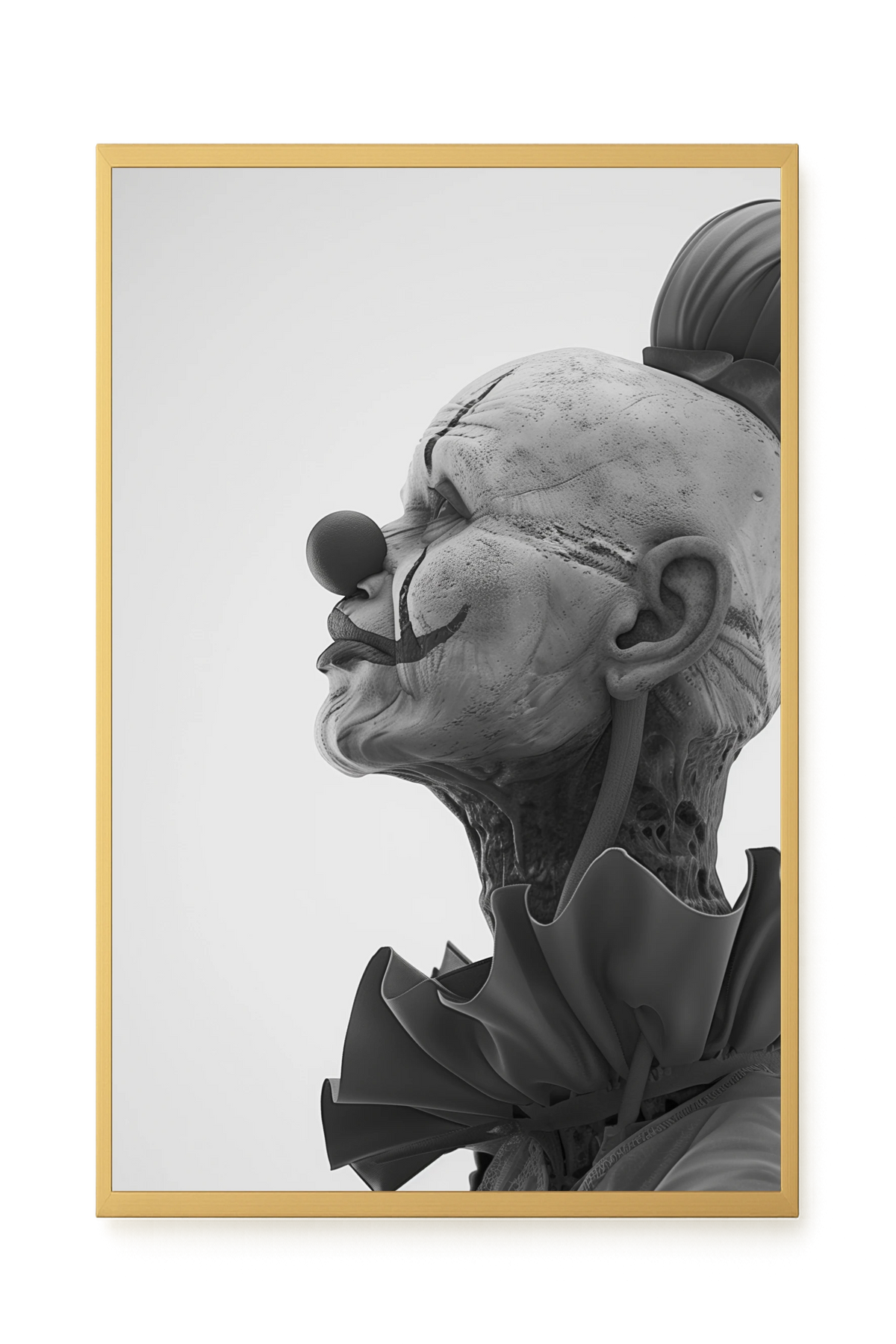 Aged Clown Canvas Wall Art