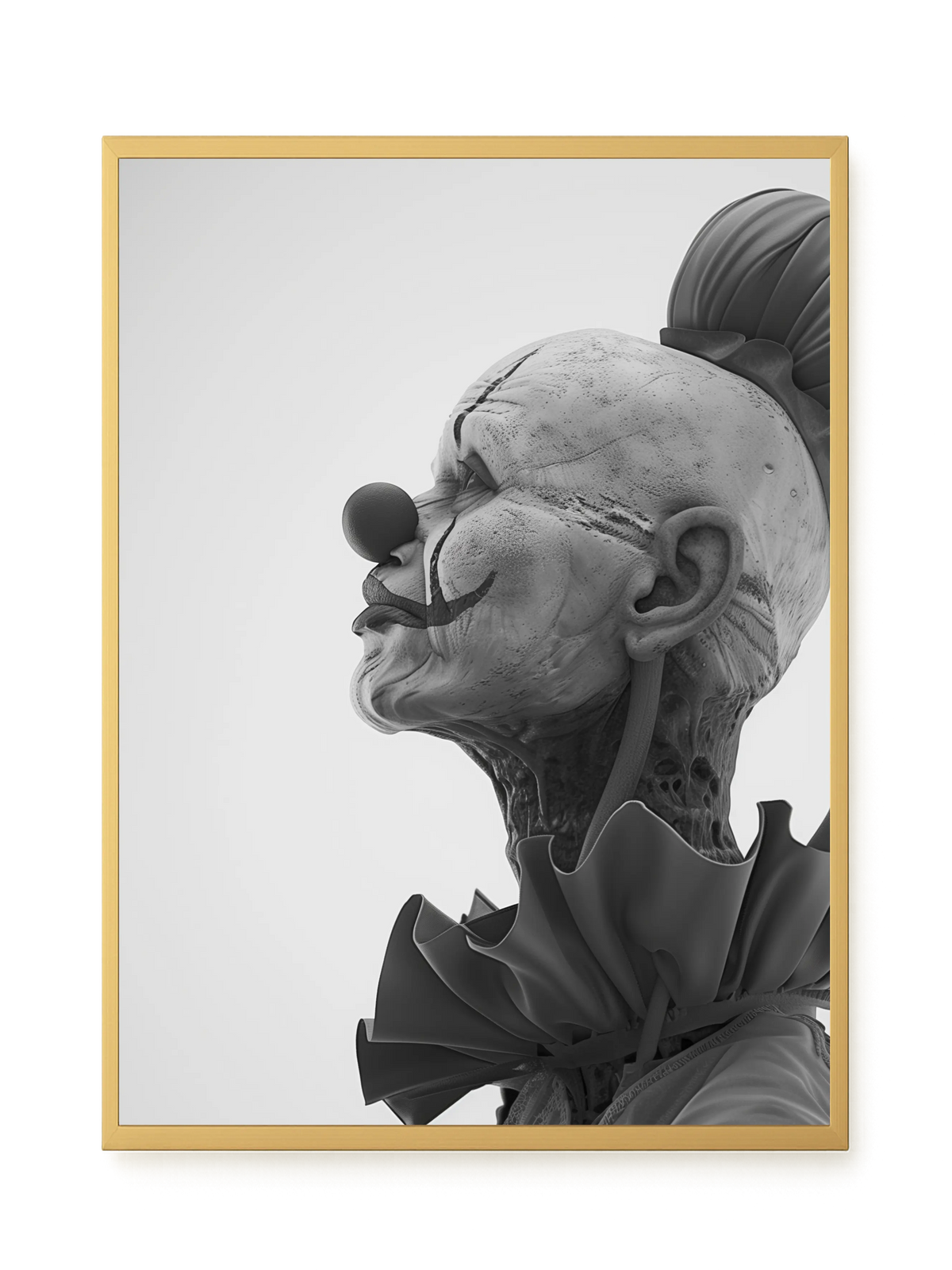 Aged Clown Canvas Wall Art