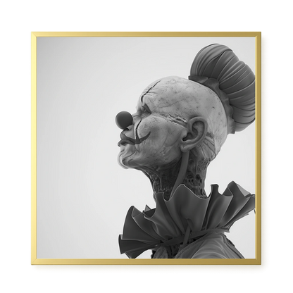 Aged Clown Canvas Wall Art