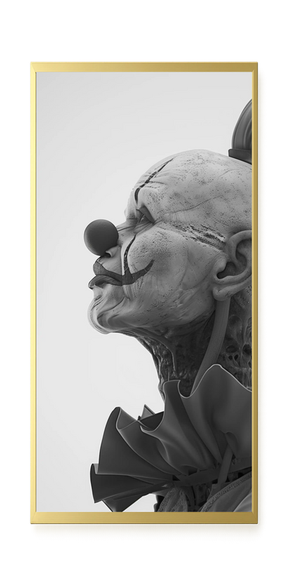 Aged Clown Canvas Wall Art