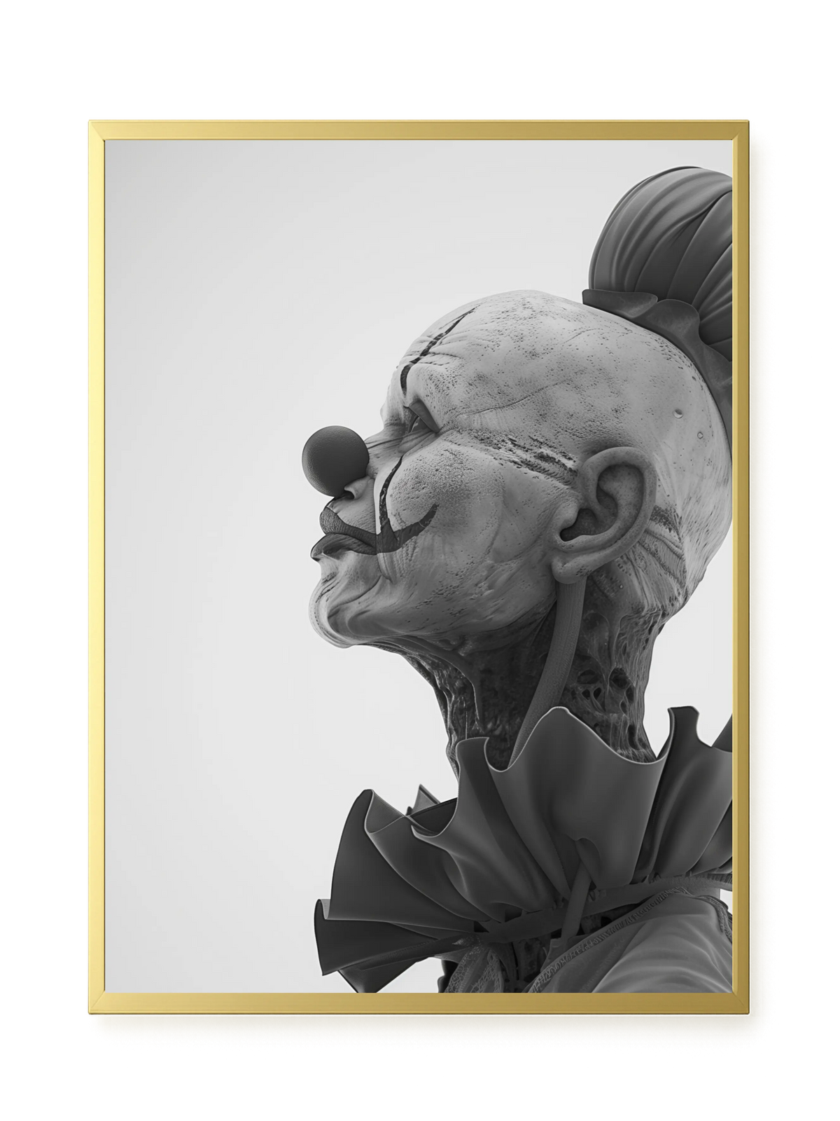 Aged Clown Canvas Wall Art