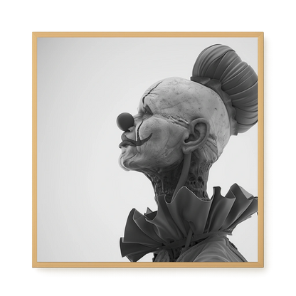 Aged Clown Canvas Wall Art