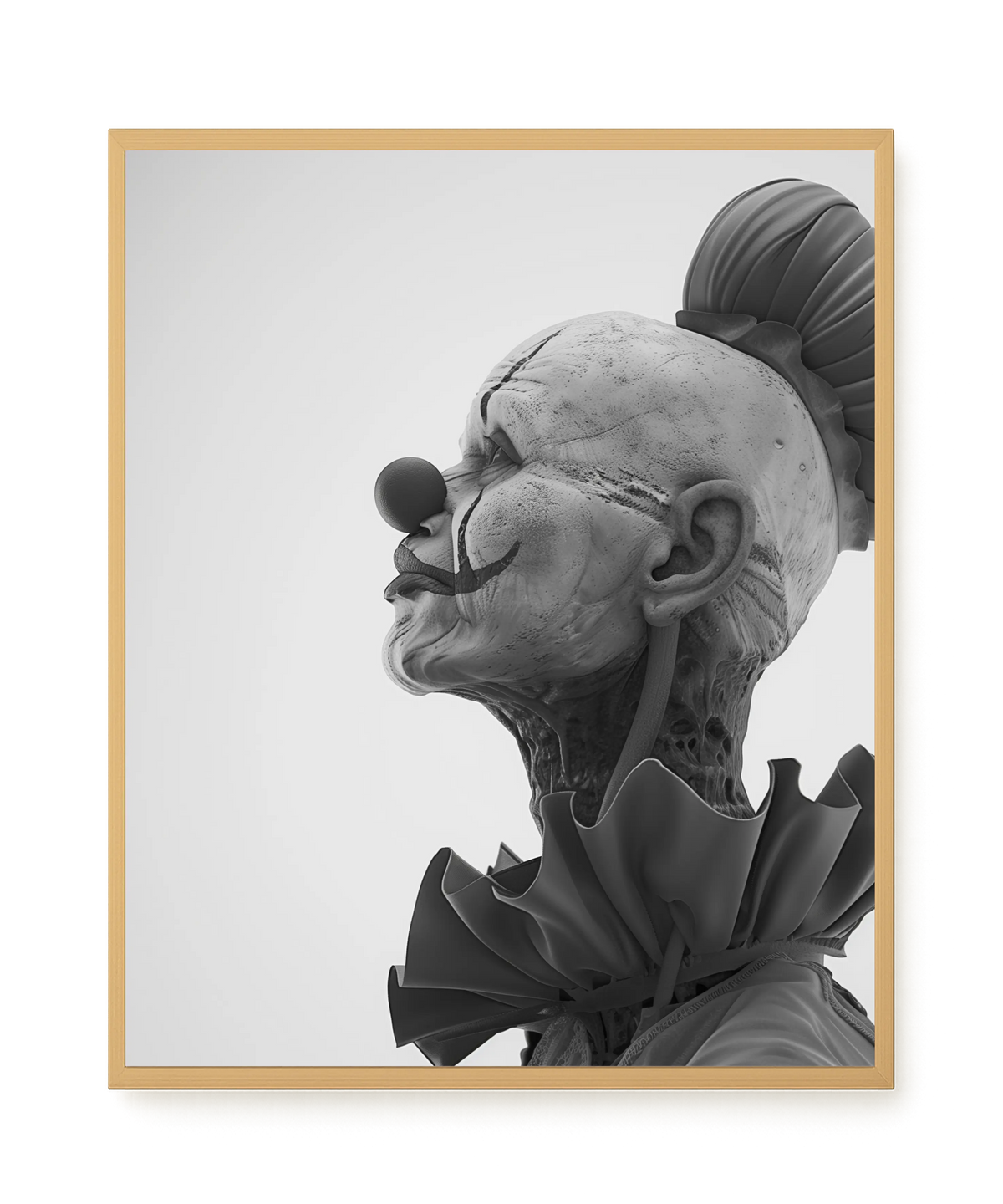 Aged Clown Canvas Wall Art