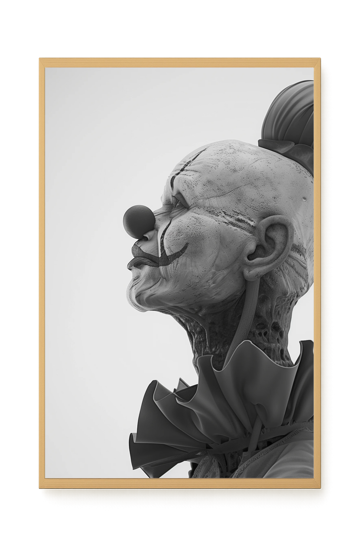 Aged Clown Canvas Wall Art