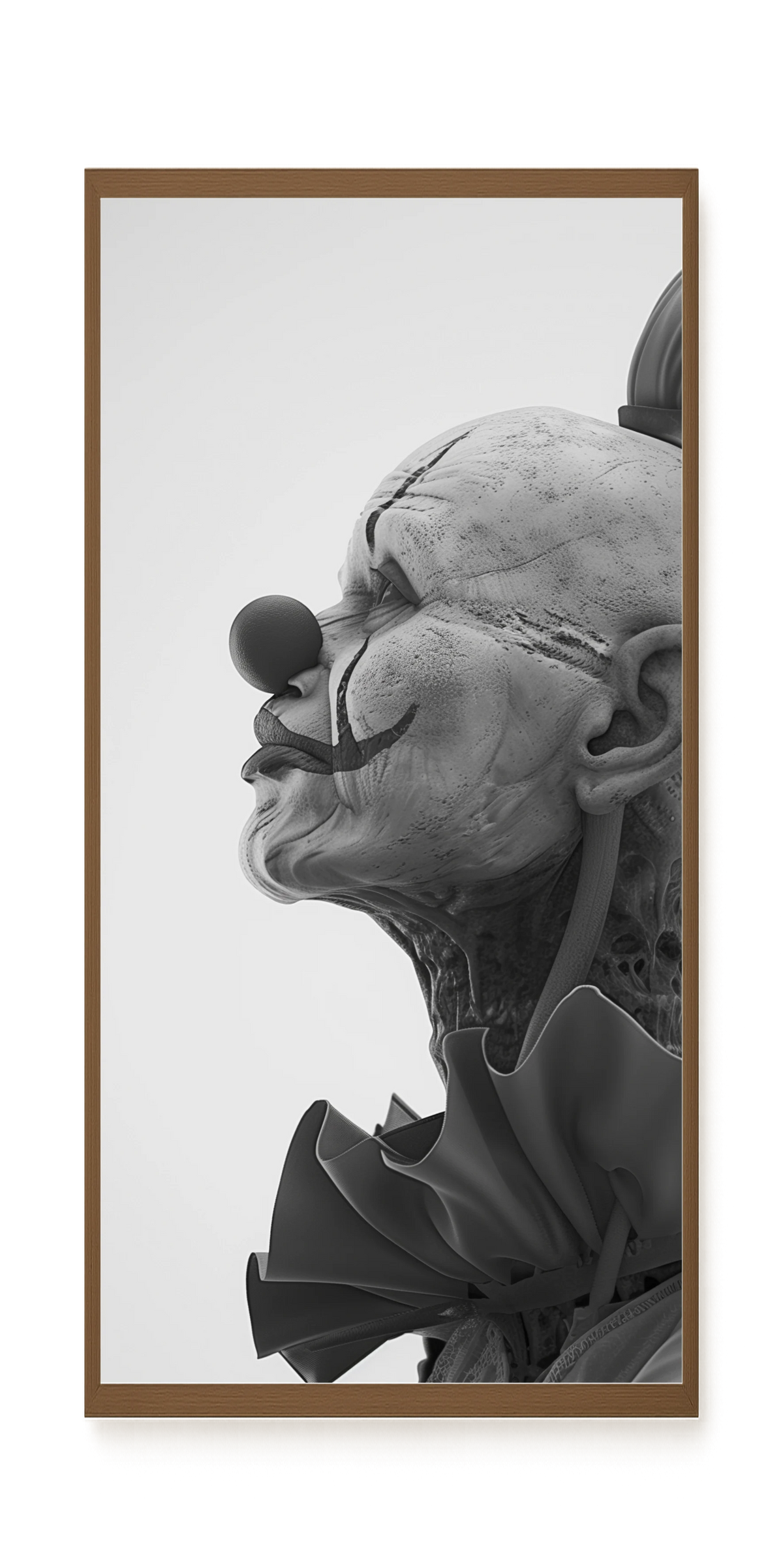 Aged Clown Canvas Wall Art