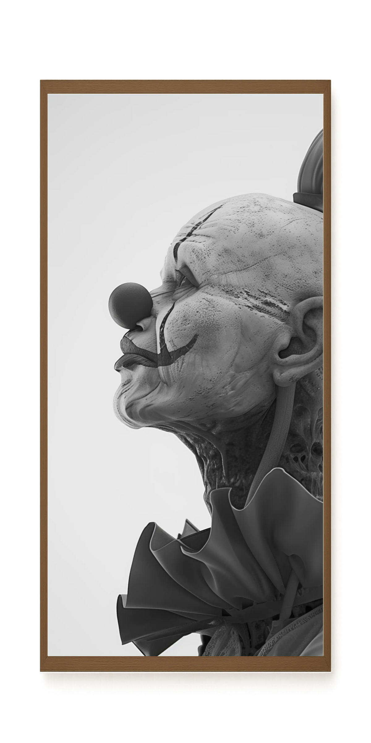 Aged Clown Canvas Wall Art