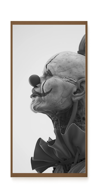 Aged Clown Canvas Wall Art