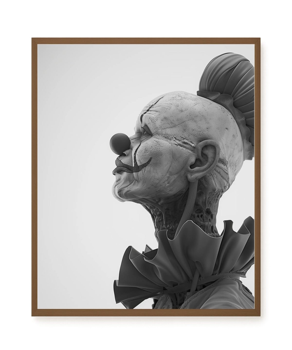 Aged Clown Canvas Wall Art