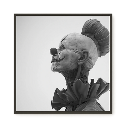Aged Clown Canvas Wall Art