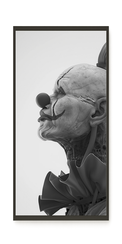 Aged Clown Canvas Wall Art