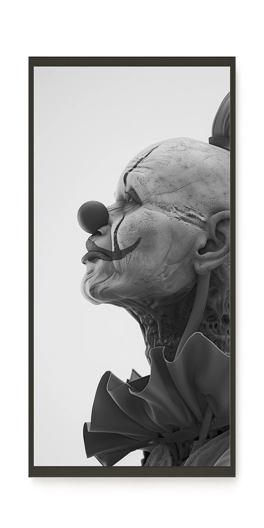 Aged Clown Canvas Wall Art